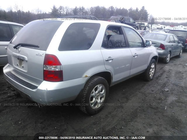 2HNYD18631H517936 - 2001 ACURA MDX TOURING SILVER photo 4