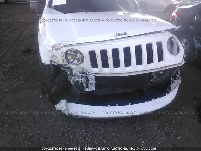 1C4NJPBB0CD660191 - 2012 JEEP PATRIOT SPORT WHITE photo 6