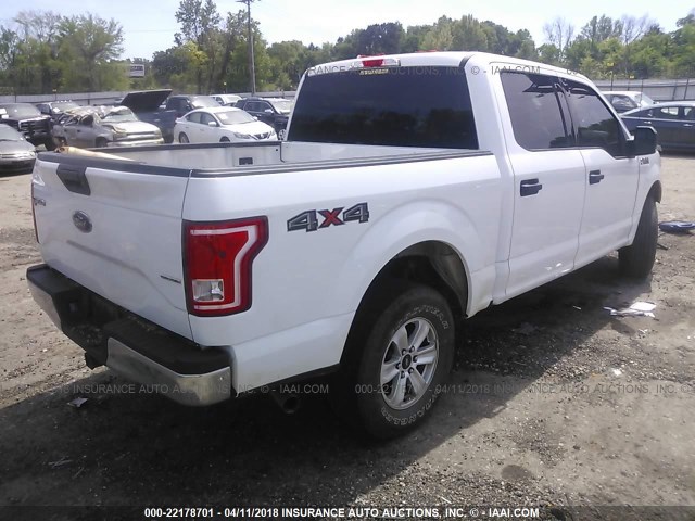 1FTEW1EF0GKE08259 - 2016 FORD F150 SUPERCREW WHITE photo 4