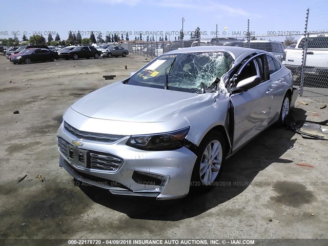 1G1ZE5ST6HF248686 - 2017 CHEVROLET MALIBU LT SILVER photo 2