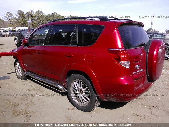 JTMBD32V575074986 - 2007 TOYOTA RAV4 SPORT RED photo 3