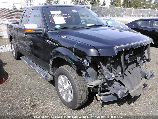 1FTFX1CF2BFC66258 - 2011 FORD F150 SUPER CAB BLACK photo 1