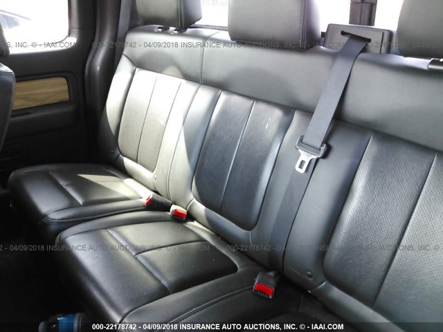 1FTFX1CF2BFC66258 - 2011 FORD F150 SUPER CAB BLACK photo 8