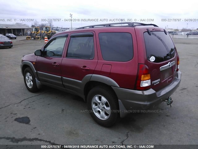 4F2CU08101KM28476 - 2001 MAZDA TRIBUTE LX/ES RED photo 3