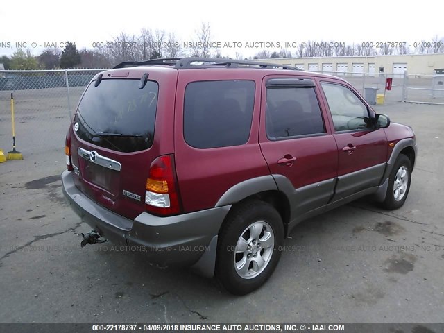 4F2CU08101KM28476 - 2001 MAZDA TRIBUTE LX/ES RED photo 4