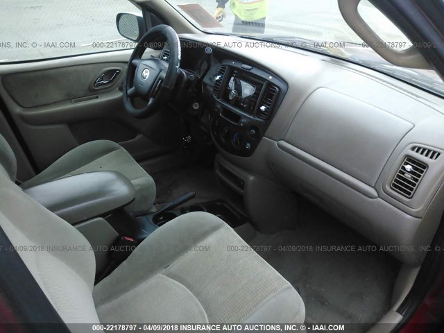 4F2CU08101KM28476 - 2001 MAZDA TRIBUTE LX/ES 红色 照片 5