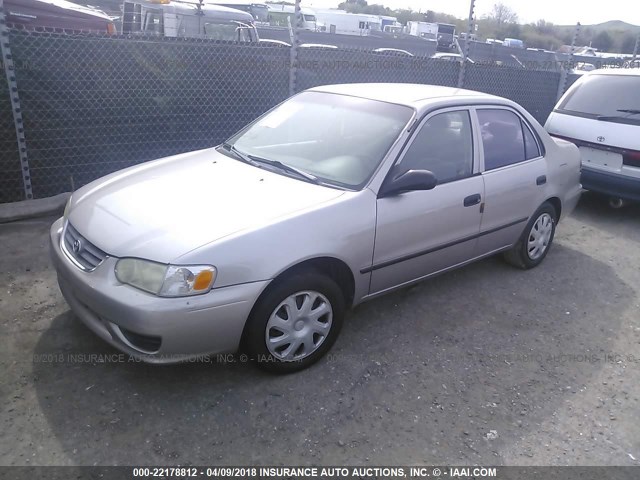 1NXBR12E32Z574919 - 2002 TOYOTA COROLLA CE/LE/S BEIGE photo 2