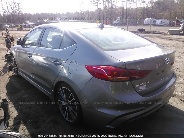 KMHD04LB1HU331465 - 2017 HYUNDAI ELANTRA SPORT GRAY photo 3