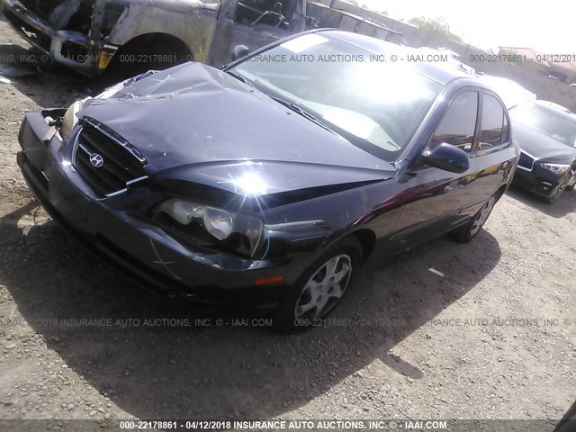 KMHDN46D84U911885 - 2004 HYUNDAI ELANTRA GLS/GT BLUE photo 2