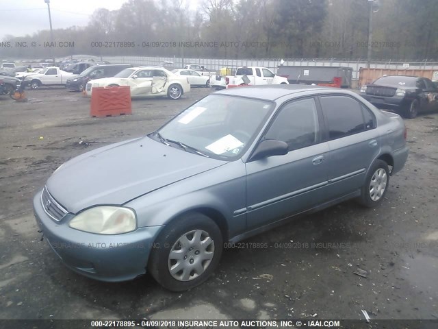 2HGEJ661XYH505879 - 2000 HONDA CIVIC SE GREEN photo 2