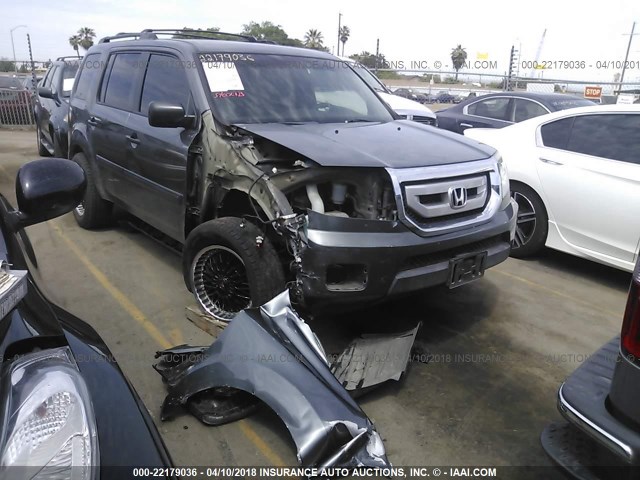 5FNYF4H22AB012460 - 2010 HONDA PILOT LX GRAY photo 1