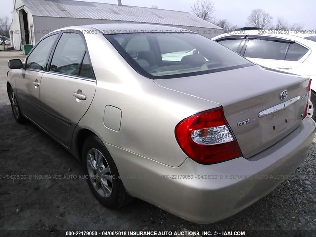 4T1BF32K04U577306 - 2004 TOYOTA CAMRY LE/XLE/SE TAN photo 3