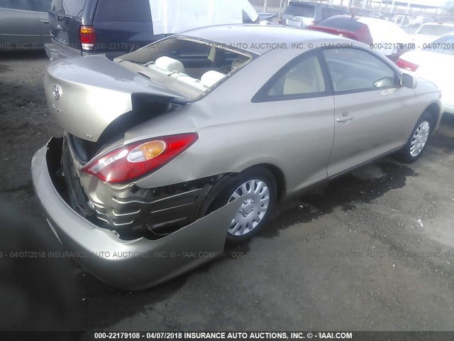 4T1CE38P34U793659 - 2004 TOYOTA CAMRY SOLARA SE/SLE 金色 照片 4