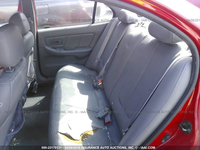 KMHDN46D65U936334 - 2005 HYUNDAI ELANTRA GLS/GT RED photo 8