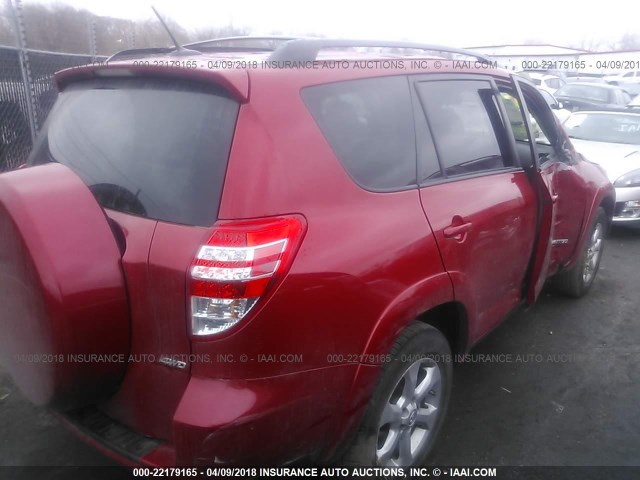 JTMDF4DV5A5032802 - 2010 TOYOTA RAV4 LIMITED Tünd qırmızı foto 4