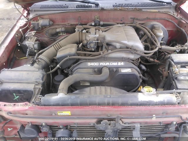 5TEHN72N34Z340240 - 2004 TOYOTA TACOMA DOUBLE CAB 红色 照片 10