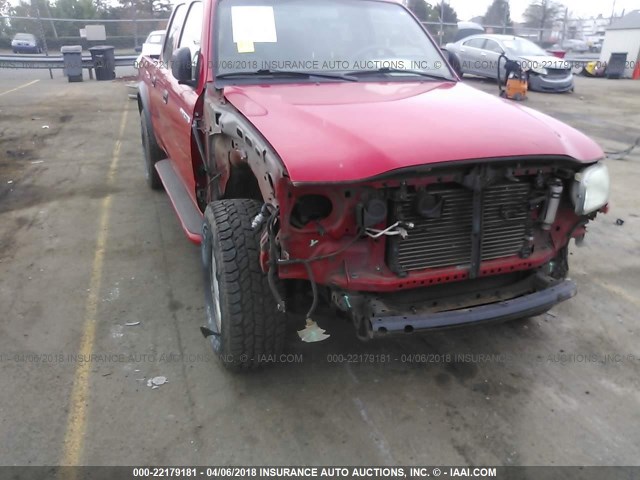 5TEHN72N34Z340240 - 2004 TOYOTA TACOMA DOUBLE CAB RED photo 6