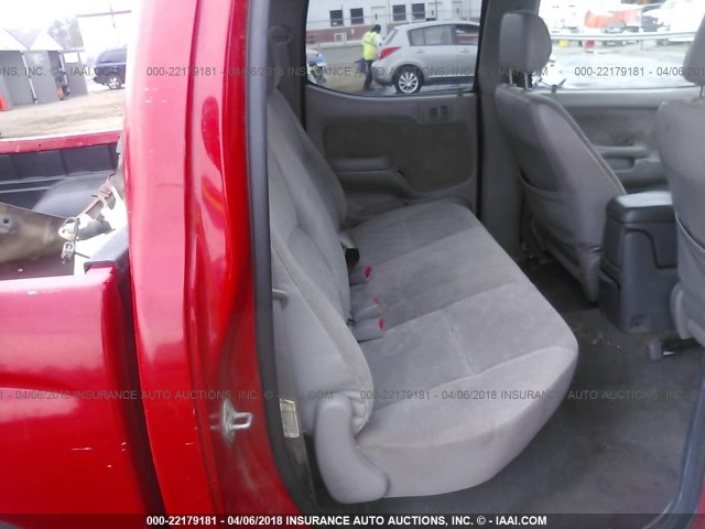5TEHN72N34Z340240 - 2004 TOYOTA TACOMA DOUBLE CAB RED photo 8