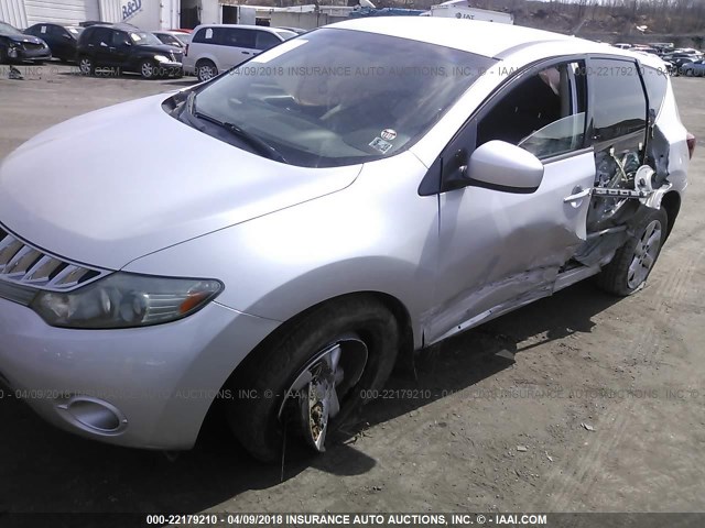 JN8AZ18W89W122922 - 2009 NISSAN MURANO S/SL/LE SILVER photo 6