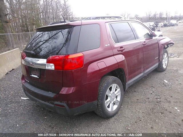 2CTALSECXB6406554 - 2011 GMC TERRAIN SLE BURGUNDY photo 4