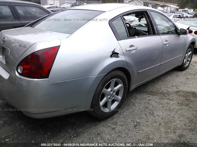 1N4BA41EX4C840062 - 2004 NISSAN MAXIMA SE/SL SILVER photo 4