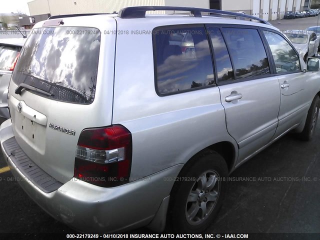 JTEDP21A460105175 - 2006 TOYOTA HIGHLANDER LIMITED SILVER photo 4