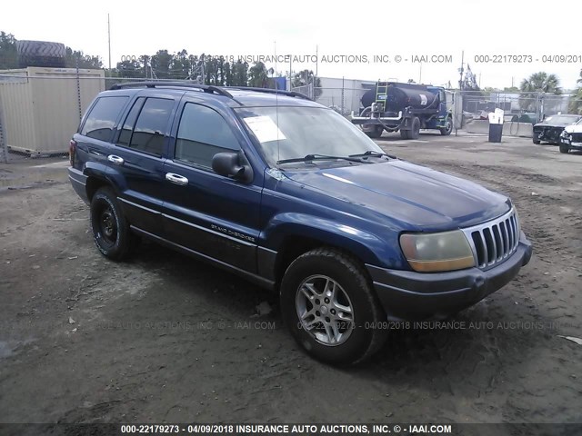 1J4GX48S82C277921 - 2002 JEEP GRAND CHEROKEE LAREDO Dark Blue photo 1