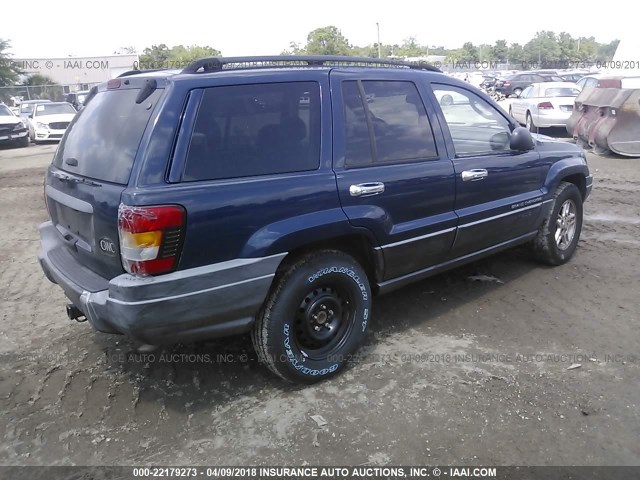 1J4GX48S82C277921 - 2002 JEEP GRAND CHEROKEE LAREDO Dark Blue photo 4