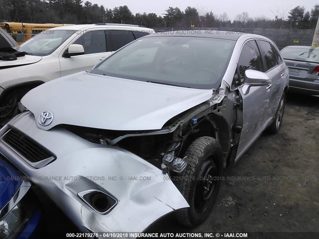 4T3BK3BB7DU081728 - 2013 TOYOTA VENZA LE/XLE/LIMITED SILVER photo 2