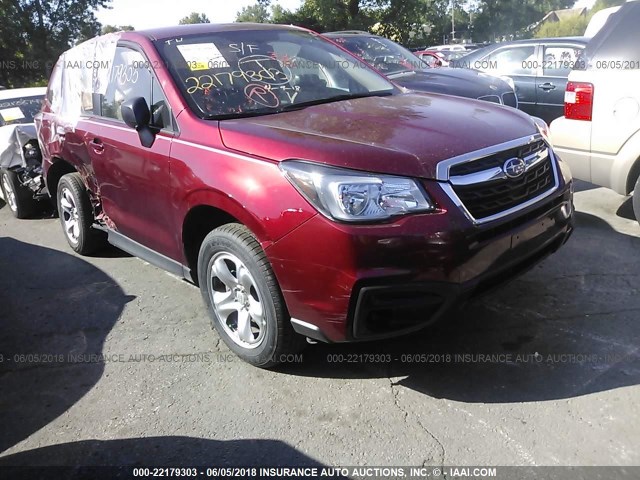 JF2SJAACXHG529125 - 2017 SUBARU FORESTER 2.5I MAROON photo 1