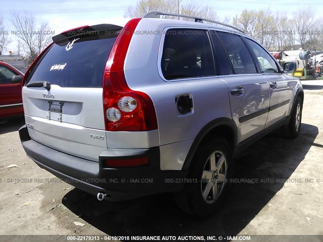 YV1CM911251147414 - 2005 VOLVO XC90 T6 SILVER photo 4