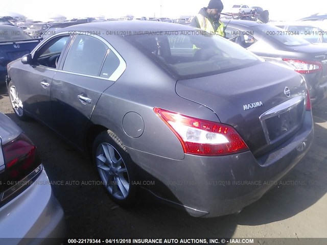 1N4AA51E69C861581 - 2009 NISSAN MAXIMA S/SV GRAY photo 3