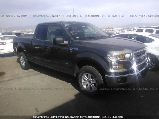 1FTEX1EP3GKF84700 - 2016 FORD F150 SUPER CAB GRAY photo 1