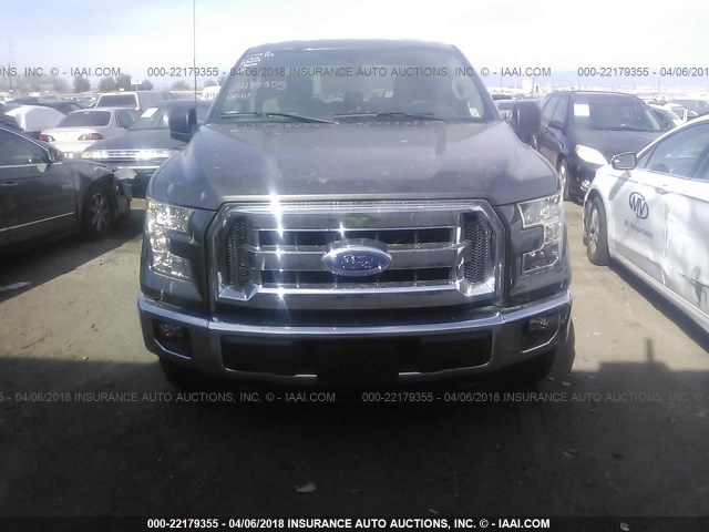 1FTEX1EP3GKF84700 - 2016 FORD F150 SUPER CAB GRAY photo 6