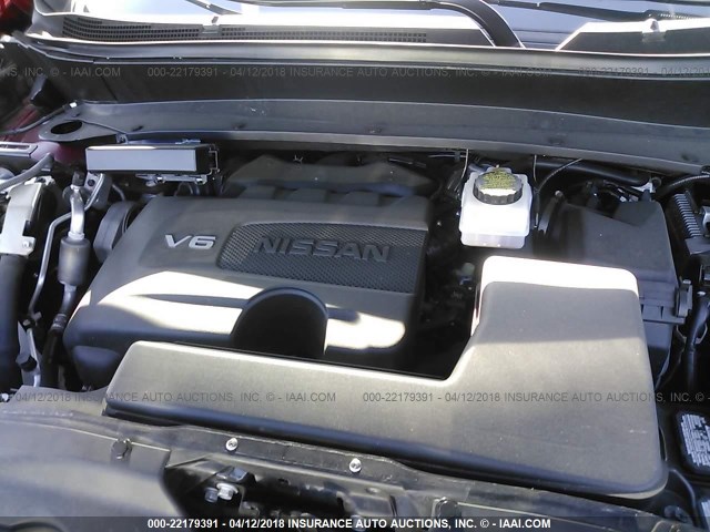 5N1DR2MM4HC600011 - 2017 NISSAN PATHFINDER S/SV/SL/PLATINUM 红色 照片 10
