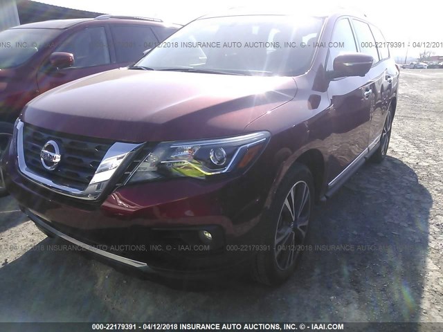 5N1DR2MM4HC600011 - 2017 NISSAN PATHFINDER S/SV/SL/PLATINUM 红色 照片 2