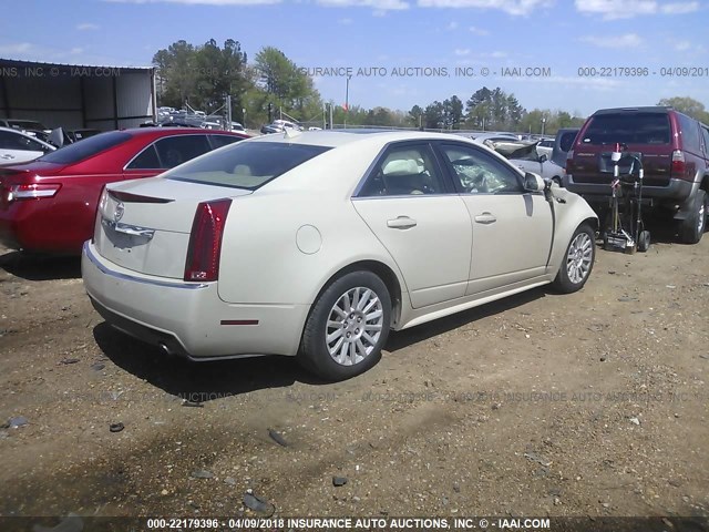 1G6DE5EGXA0102643 - 2010 CADILLAC CTS LUXURY COLLECTION WHITE photo 4