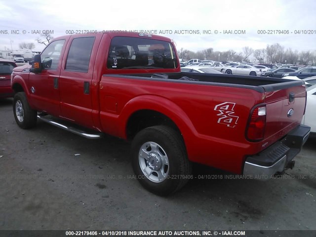 1FT7W2BT2GED13502 - 2016 FORD F250 SUPER DUTY RED photo 3