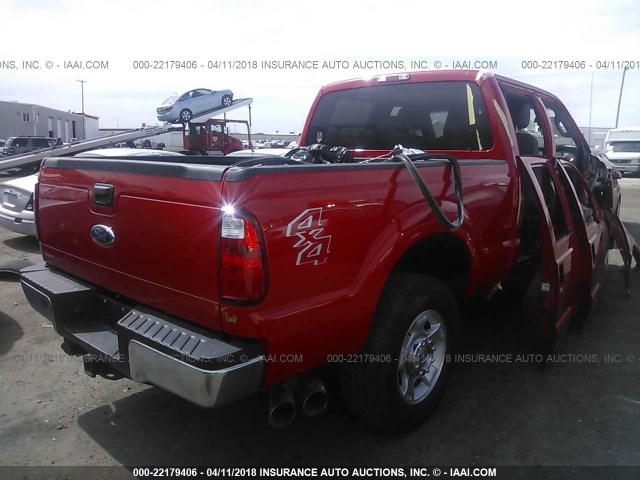 1FT7W2BT2GED13502 - 2016 FORD F250 SUPER DUTY RED photo 4
