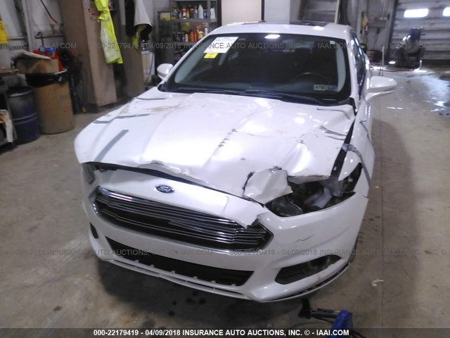 3FA6P0LU3DR222807 - 2013 FORD FUSION SE HYBRID WHITE photo 6