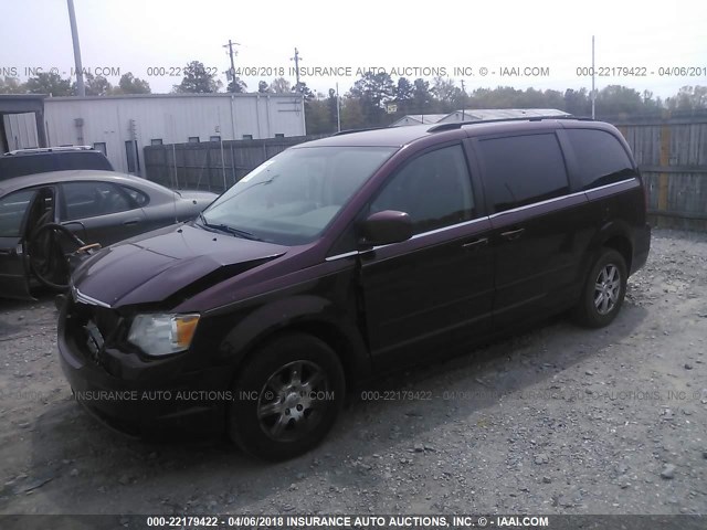 2A8HR54P88R757669 - 2008 CHRYSLER TOWN & COUNTRY TOURING MAROON photo 2