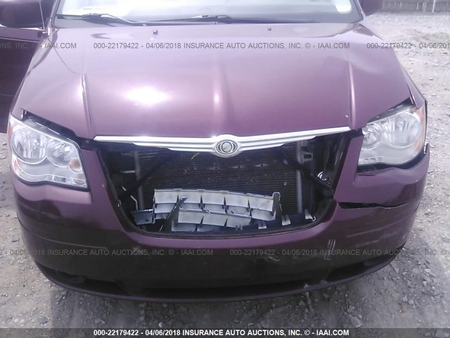 2A8HR54P88R757669 - 2008 CHRYSLER TOWN & COUNTRY TOURING MAROON photo 6