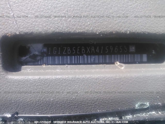 1G1ZB5EBXA4159653 - 2010 CHEVROLET MALIBU LS ნაცრისფერი ფოტო 9