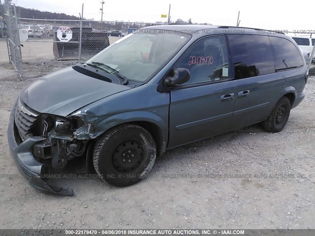 2A4GP44R16R881763 - 2006 CHRYSLER TOWN & COUNTRY LX BLUE photo 2