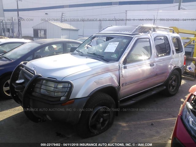 5N1ED28Y52C573053 - 2002 NISSAN XTERRA XE/SE SILVER photo 2