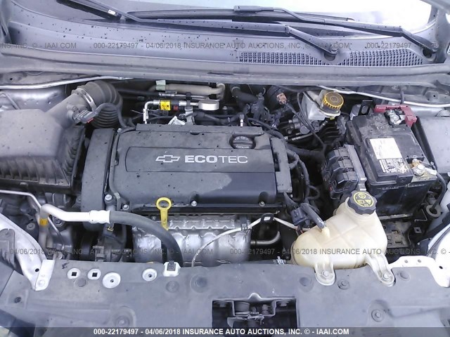 1G1JA5SH9D4191698 - 2013 CHEVROLET SONIC LS 银色 照片 10