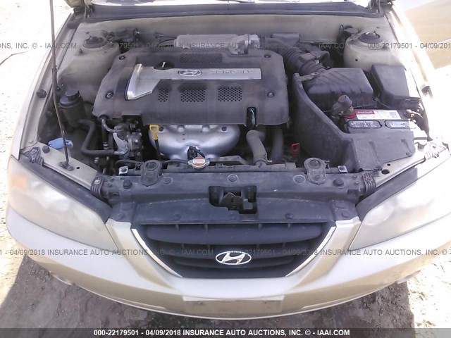 KMHDN46D36U292180 - 2006 HYUNDAI ELANTRA GLS/GT/LIMITED GOLD photo 10