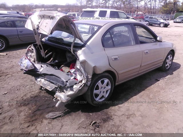 KMHDN46D36U292180 - 2006 HYUNDAI ELANTRA GLS/GT/LIMITED GOLD photo 4