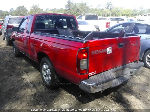 1N6DD26S8YC425113 - 2000 NISSAN FRONTIER KING CAB XE RED photo 3
