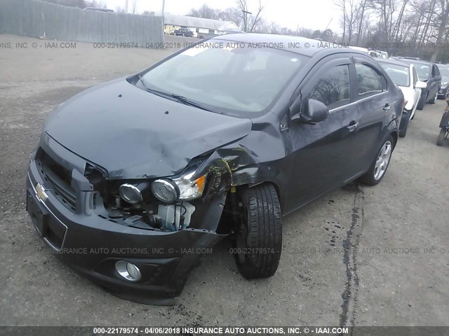 1G1JE5SH0D4126405 - 2013 CHEVROLET SONIC LTZ GRAY photo 2